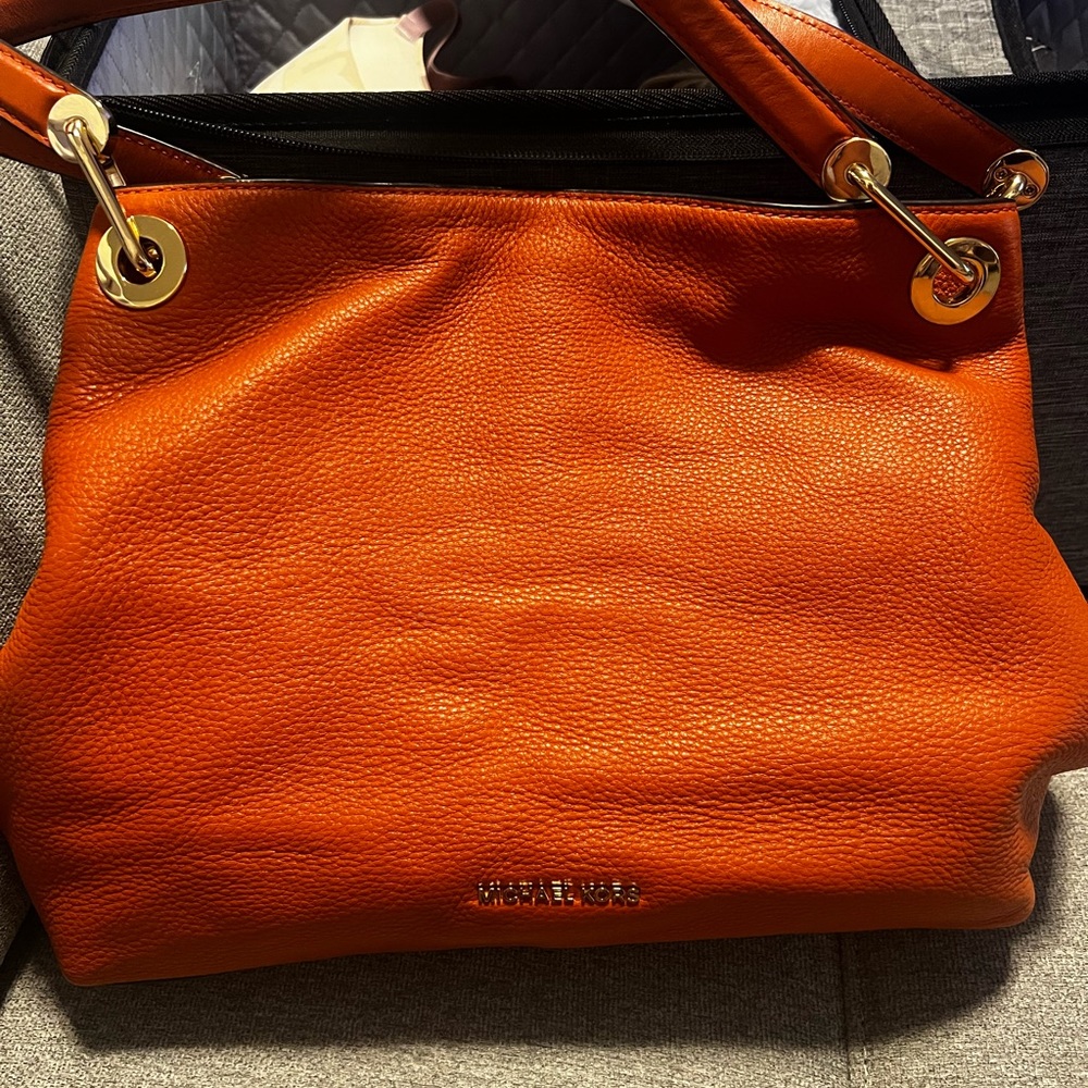 Michael Kors burnt orange handbag purse